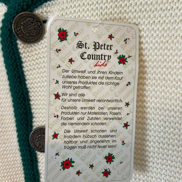 St. Peter Trachten Cardigan Sweater Sz 6 Vintage German Oktoberfest Austrian - Picture 7 of 16